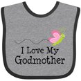 thumbnail image 3 of Inktastic I Love My Godmother Girls Baby Bib, 3 of 4