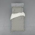 thumbnail image 1 of Ambesonne Geometric Bedding Set 3 Pcs, Creative Rhombus Grid, Twin XL, Charcoal Grey Eggshell, 1 of 3