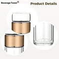thumbnail image 3 of Tea Infuser Bottle, Double Wall Glass Travel Mug, Heat Resistant Tea Tumbler, Loose Leaf Tea Strainer Cup, Glass Water Tea Tumbler for Homes, Offices, Schools, Champagne Gold, 16.9 oz, 3 of 5
