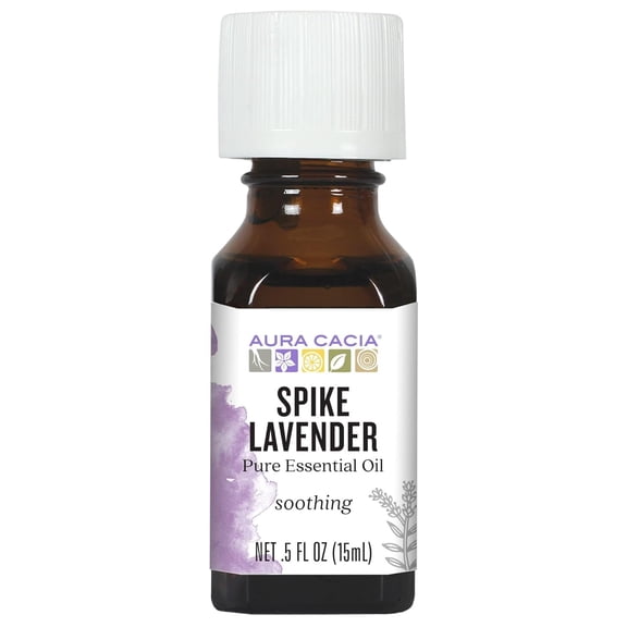 Aura Cacia Pure Essential Oil Activating Spike Lavender (Lavandula Latifolia), 0.5 Oz