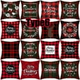 thumbnail image 2 of SPRING PARK Merry Christmas Throw Pillow Covers Deer Snowflakes Snowman Decorative Pillow Covers for Sofa Couch Bed and Car Throw Pillow Covers, 2 of 7