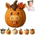 thumbnail image 5 of Vintage Resin Farm Animal Pumpkin Statue - Cute Decorations for Porch, Garden & Yard, Perfect Indoor Tabletop Ornament to Add Rustic Farm Atmosphere to Holiday & Daily Displays, F, 5 of 5
