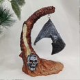 thumbnail image 1 of Halloween Lantern Lights, Halloween Resin Pumpkin Skull Figurine Statue, Ornaments for Fireplace Desk Windowsill, 1 of 5