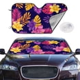 thumbnail image 2 of Balery Purple Flower Print Car Windshield Sun Shade,Windshield Sunshade for Car Pickup Truck SUV Accessories-Medium, 2 of 7