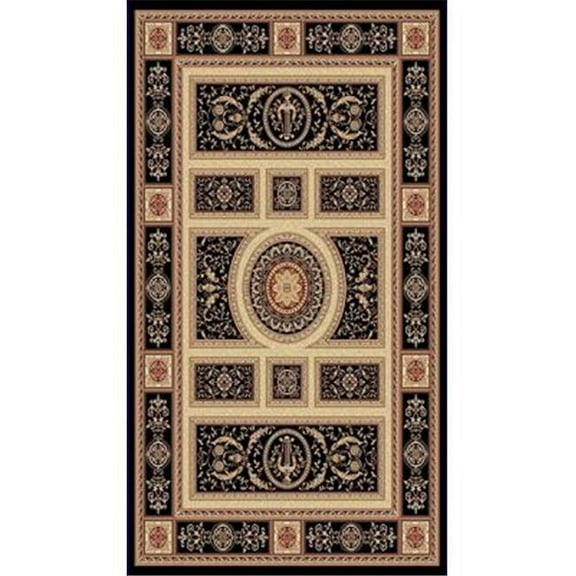 Dynamic Rugs LE2458021090 Legacy Rectangular Rug, Black - 2 ft. x 3 ft. 6 in.