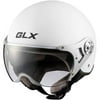 GLX 104-MW-S DOT European Open Face Motorcycle Helmet, Matte White, Small