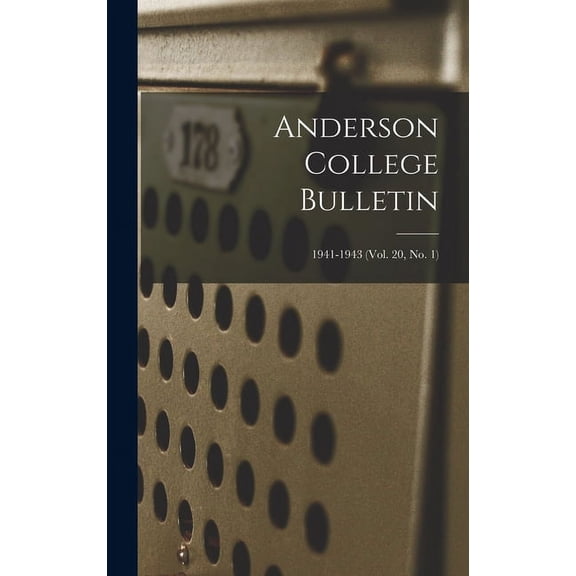 Anderson College Bulletin; 1941-1943 (vol. 20, no. 1), (Hardcover)