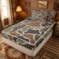 thumbnail image 2 of meiyoeat Dino Camo Zipper Comforter Set with Fitted Sheet and 2 Pillowcases for Boys, Dinosaur Print Zipper Bedding Set for Kids, Green, Black Reversible, 3 Pieces, 2 of 6