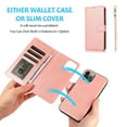 thumbnail image 2 of ELEHOLD 2 in 1 Wallet Case for iPhone 14 Pro Max, Credit Card Holder Detachable Hybrid Protective Slim Hard Shell Magnetic PU Leather Folio Pocket Flip Cover for iPhone 14 Pro Max,Pink, 2 of 6