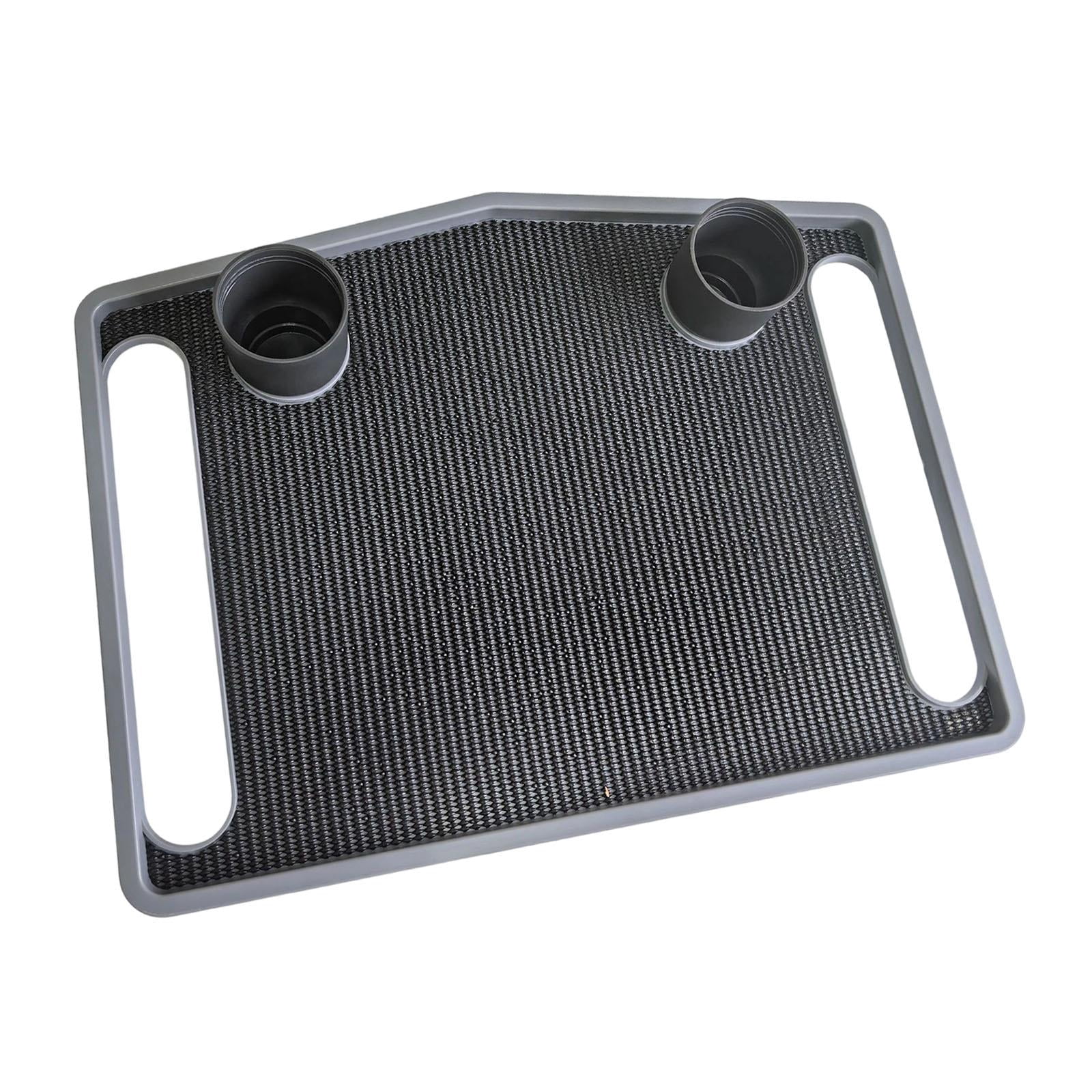 Dualoai Walkers Tray Craft Replacement Portable Food Tray for Meals Nursing Everyday with Cup Holder
