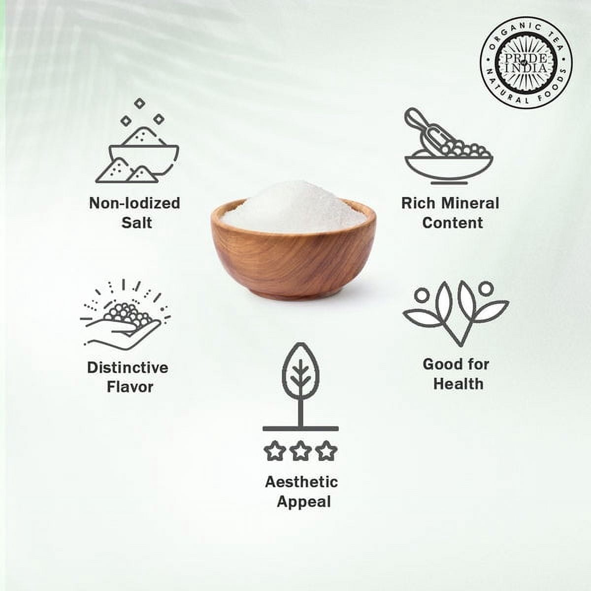 Pride of India - PACK of 6 - Himalayan White Salt Fine Grind 2.2 lbs (997.90 gm)- Rarest & Enriched W/84+ Natural Minerals- Low Sodium- Mineral Rich Nutrition and Enhanced Taste- Healthier Table Salt