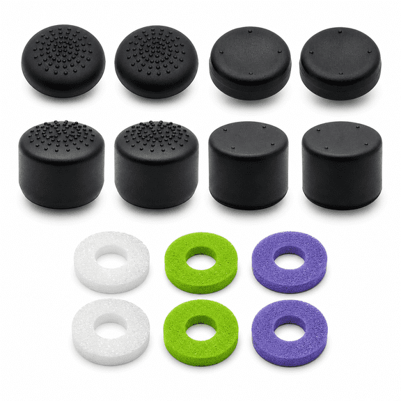 14PCS Silicone Thumb Grips & Precision Rings for Steam Deck,For Xbox Series X/S, Xbox One - Joystick Caps with Multi-Level Resistance - Controller Grips & Gaming Accessories