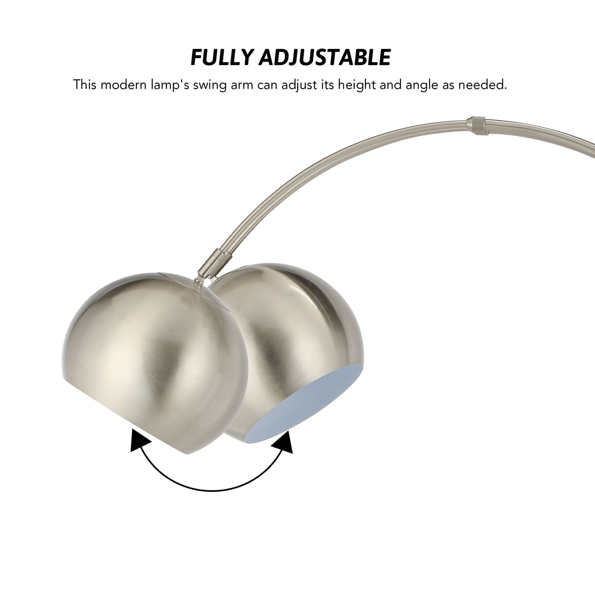 Bestco 70" Modern Arching Floor Lamp Arc Standing Lamp with Rotatable Lamp Shade