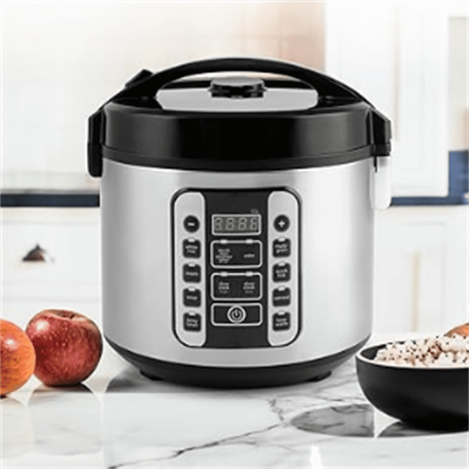 Housewares Professional 20-Cup (Cooked) / 5Qt. Digital Rice Cooker, Steamer, and Slow Cooker Pot with 10 Smart Cooking Modes, Including Sauté-then-Simmer