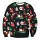 thumbnail image 1 of Jumpingount Sudadera holgada con cuello y manga larga con estampado de Papá Noel Prendas para la parte del cuerpo, 1 of 6