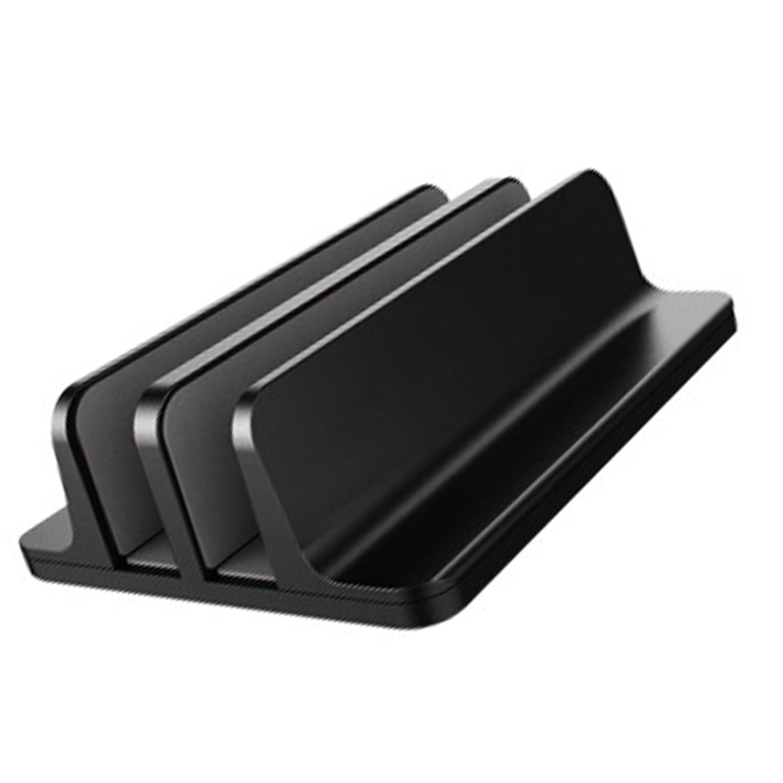 Desk Vertical Laptop Stand 2 Slot Desktop Stand Holder With Adjustable Dock Aluminum Alloy Laptop Stand For Desk Compatible With 17in Laptops
