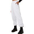 thumbnail image 2 of Innerwin Jogger Pants With Pockets Women Trousers Sports Solid Color Lounge Sweatpants White XS, 2 of 4