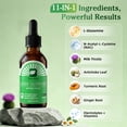 thumbnail image 4 of Strawberry Liver Support Liquid Drops with Milk Thistle & NAC - Gut Health & Vitamin Supplement - 2 fl. oz, 4 of 7