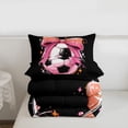 thumbnail image 5 of Erosebridal Pink Bowknot Queen Comforter Set For Girls,Football Games Bedding Comforter Set For Kids,Reversible Black 3 Pieces, 5 of 7
