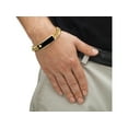 thumbnail image 3 of PalmBeach Jewelry Men's Genuine Black Onyx and Diamond Accent 2-Piece Ring and Curb-Link Bracelet Set 8" Gold-Plated, 3 of 5