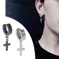 thumbnail image 3 of Minimal Hoop Earrings Small Earrings Piercing Jewelry Small Hoop Earrings--2--Black--Product code 69140 2 Black, 3 of 4