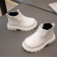 thumbnail image 5 of Otqutp Boys Girls Winter Chelsea Boots Side Zipper Warm Fleece Lined Ankle Boots Kids Non Slip Fashion Boots for Cold Weather, 5 of 6