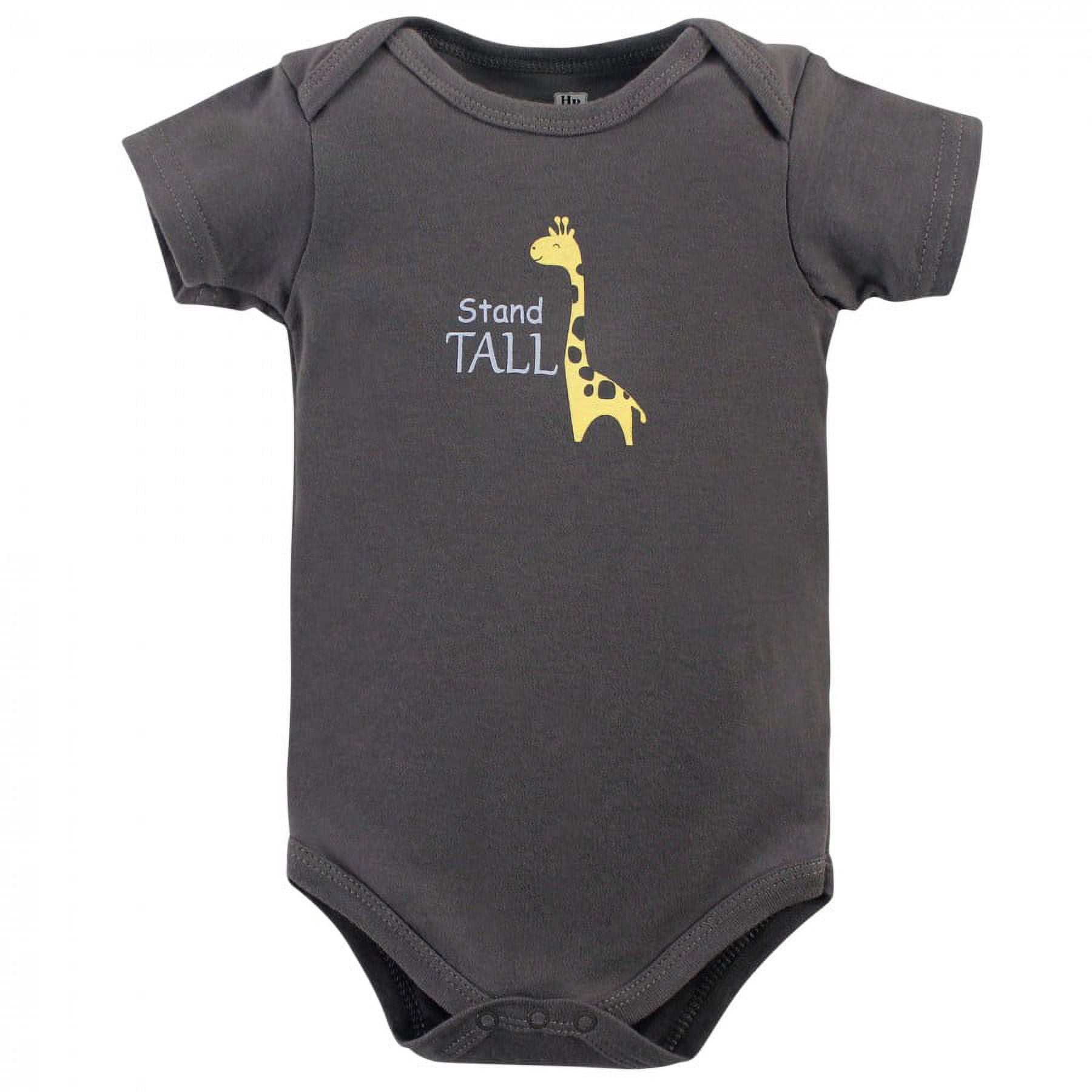 Hudson Baby Infant Boy Cotton Bodysuits 7pk, Safari, 12-18 Months
