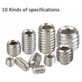 thumbnail image 4 of 200 Uds tornillos Allen tornillos hexagonales sin cabeza de acero inoxidable juego de accesorios metálicos profesionales métricos M3 M4 M5 M6 M8, 4 of 5