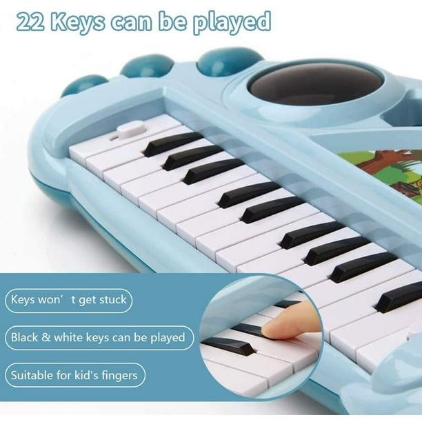 2 en 1 Tapis musical électrique Jouets Set Toddler Piano & Tambour