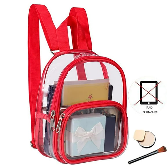 Clear Stadium Backpack for Concerts & Festivals - Transparent Event Bag Compliant with Sports Games, Travel & Work Security Policies.