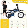 thumbnail image 5 of NEORIVER 16 Inch Motocross Style Kids Bike – Training Wheels, Roaring Sound Maker, Number Plate & Dashboard Included – Easy Assembly – Ages 3-12 Boys Girls, 5 of 5