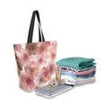 thumbnail image 2 of Open Top Canvas Tote Bag with Zipper Reusable Shopping Bag 13.5x15" Roomy Carryall Tie-dye Flowers Pattern, 2 of 9