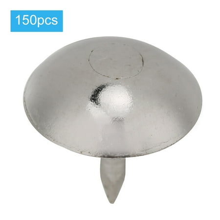 

150Pcs Upholstery Nail Iron Round Head Silvery White Sofa Craft Fastener Installation Accessories 9mm