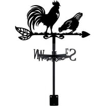 Rooster Weathervanes Animal Metal Weathervane Black Weather Vanes for DIY Yard Garden Art Decor for DIY Roof Indicators Metal Rooster Wind Vanes Outdoor Farm Barn Sheds Garden Patio Decoration