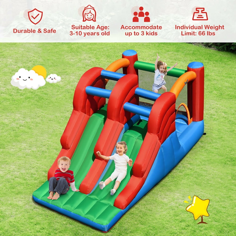 Aimee Lii 3-in-1 Dual Slides Jumping Castle Bouncer without Blower, Kids Bounce House Aimee Lii 3-in-1 Dual Slides Jumping Castle Bouncer without Blower, Kids Bounce House