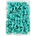 thumbnail image 2 of JAM Paper Push Pins, Teal Blue, 1 inch, 100/Pack, 2 of 6
