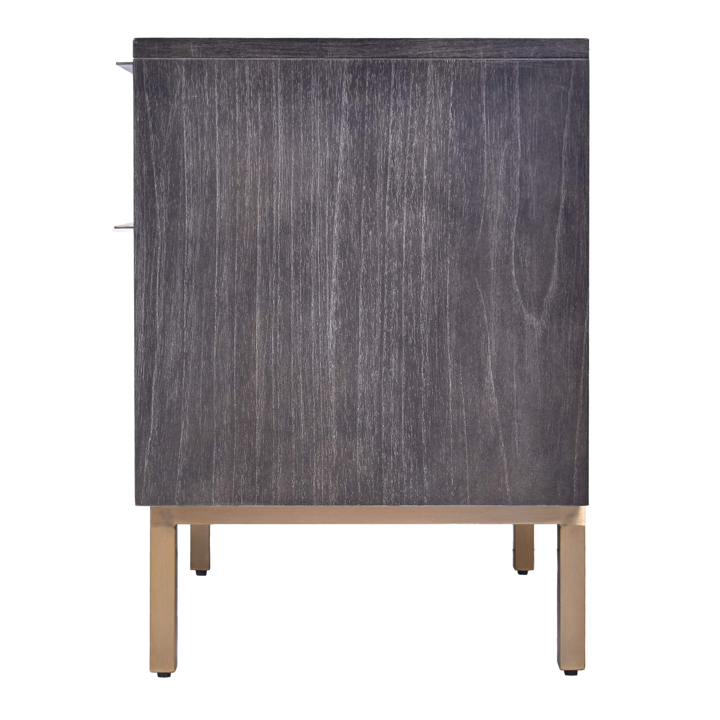 Hopper Studio Avant 2 Drawer Nightstand - Antique Black - Stylish Storage