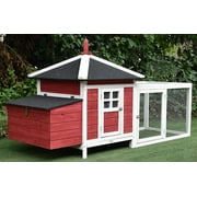 77 Solid Wood Backyard Chicken Coop with 2 Nesting Boxes