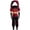 Black and Red, variant on 2026 New Halloween Circus Clown Cosplay Costume, Black and Red Pierrot Circus Jester Outfit Set with Mask, Halloween Costume Dress Up Set for Role Play Stage Performance, S