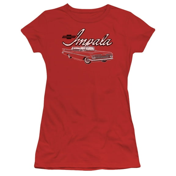 Chevrolet Classic Impala S/S Junior Women's T-Shirt Sheer Red