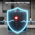 thumbnail image 3 of Barre d'Alimentation 16-en-1 avec Interrupteur et Protection contre les Surtensions, Rallonge de Voyage avec Ports USB, Rallonge Électrique pour Prise, Rallonge 6,5 Pi Interrupteur Marche/arrêt, 3 of 7