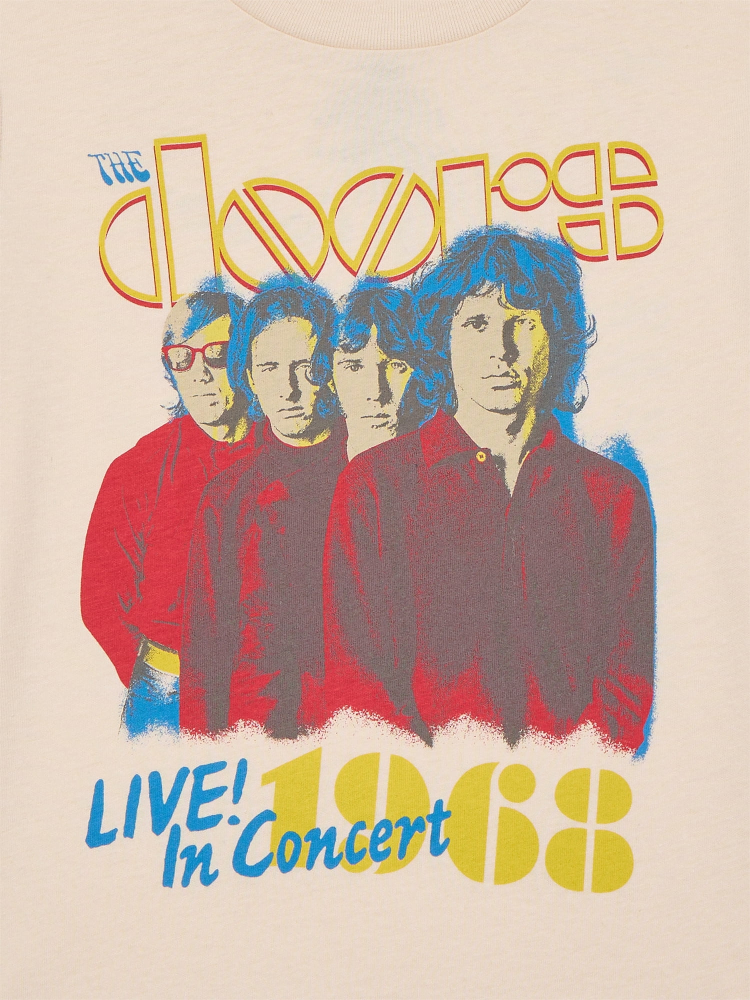 The Doors Tour Toddler Boys or Girls Crewneck Tee with Short Sleeves, Sizes 12M-5T