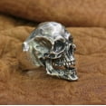 thumbnail image 4 of 925 Sterling Silver Sharp Teeth Skull Ring Biker Punk Jewelry TA209 US Size 13.5, 4 of 17