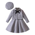 thumbnail image 2 of Girls Outfits for - Little Girls Autumn and Winter Floral Dress with Cape and Hat Set for Birthday Party and Graduation Celebrations, 2 of 3