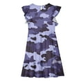 thumbnail image 4 of Avrntaa Girls' A-Line Swing Dress for Summer Short Sleeve Ruffle Casual Midi Dress Crewneck Sizes 5-14Y, 4 of 8