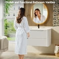 thumbnail image 4 of Onbrill 36" Modern Bathroom Vanity, 2-Drawer, Ceramic Sink, Fluted Design,White, 4 of 10