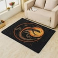 thumbnail image 2 of Lizard Area Rug - 5x8 Rug - Lizard Rug - Sun and Moon Celestial Area Rug - Black and Orange Wildlife Rugs - Wild Animal Carpet, 2 of 7