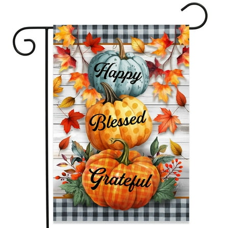 Briarwood Lane Happy Blessed Grateful Double-Sided Garden Flag