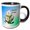 Black/White, variant on 3drose, with Love from New Orleans with White Oleander Blossom, 15oz Mug
