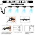 thumbnail image 3 of IRmm  Misters for Outside Patio, 29.5FT（9M） Misting Cooling System, Patio Misters for Cooling Outdoor with 10 Mist Nozzles+3/4" Brass Adapter, Outdoor Misters for Patio, Garden, Trampoline, 3 of 7